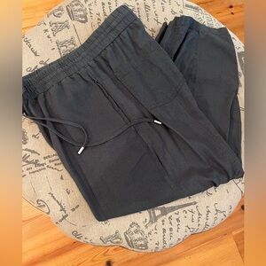 Zara Size M charcoal gray, drawstring pants.